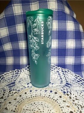 🆕 Starbucks Spring 2024 Teal Butterflies Flowers 16 Oz Tumbler—Limited Edition